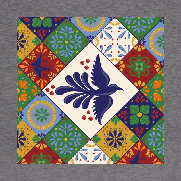 Mexican Talavera Tiles Colorful Pattern by Akbaly